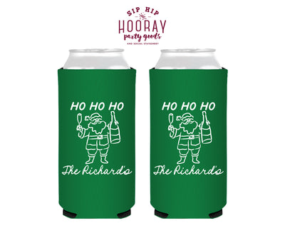 Ho Ho Ho Christmas Foam Slim Can Cooler