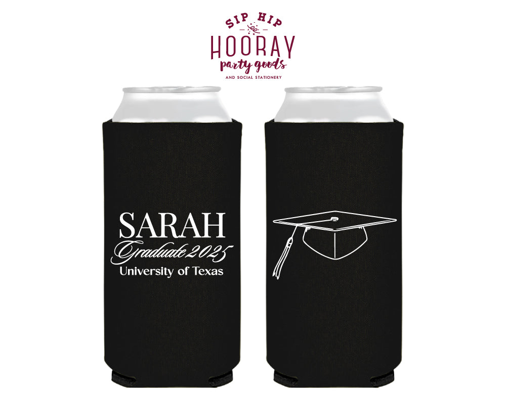 Custom 2025 Graduation Slim Foam Can Coolers