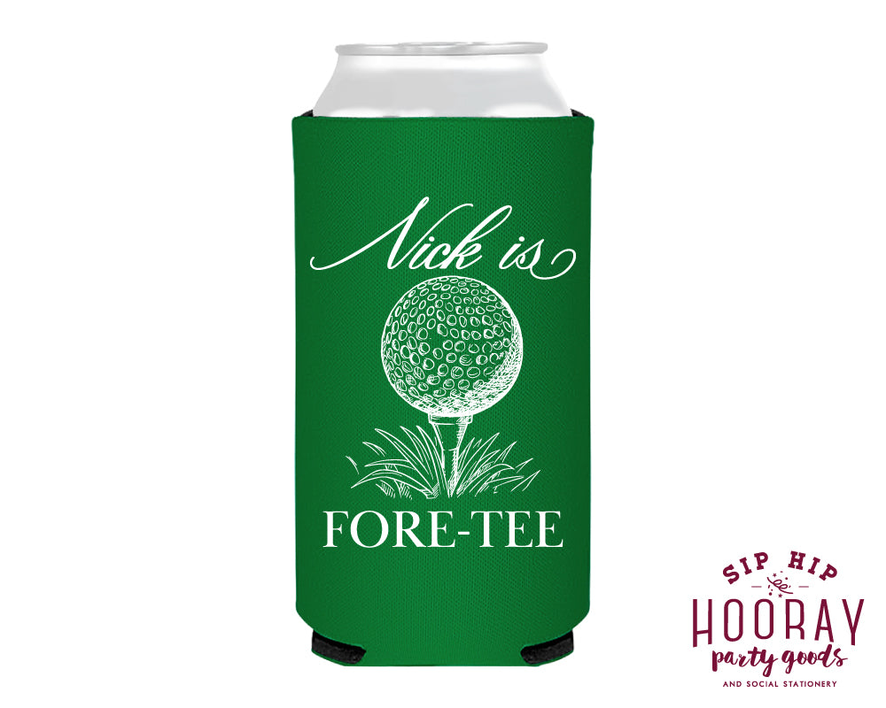 Custom Golf Fore-Tee 40th Birthday Slim Can Coolers