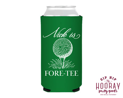 Custom Golf Fore-Tee 40th Birthday Slim Can Coolers