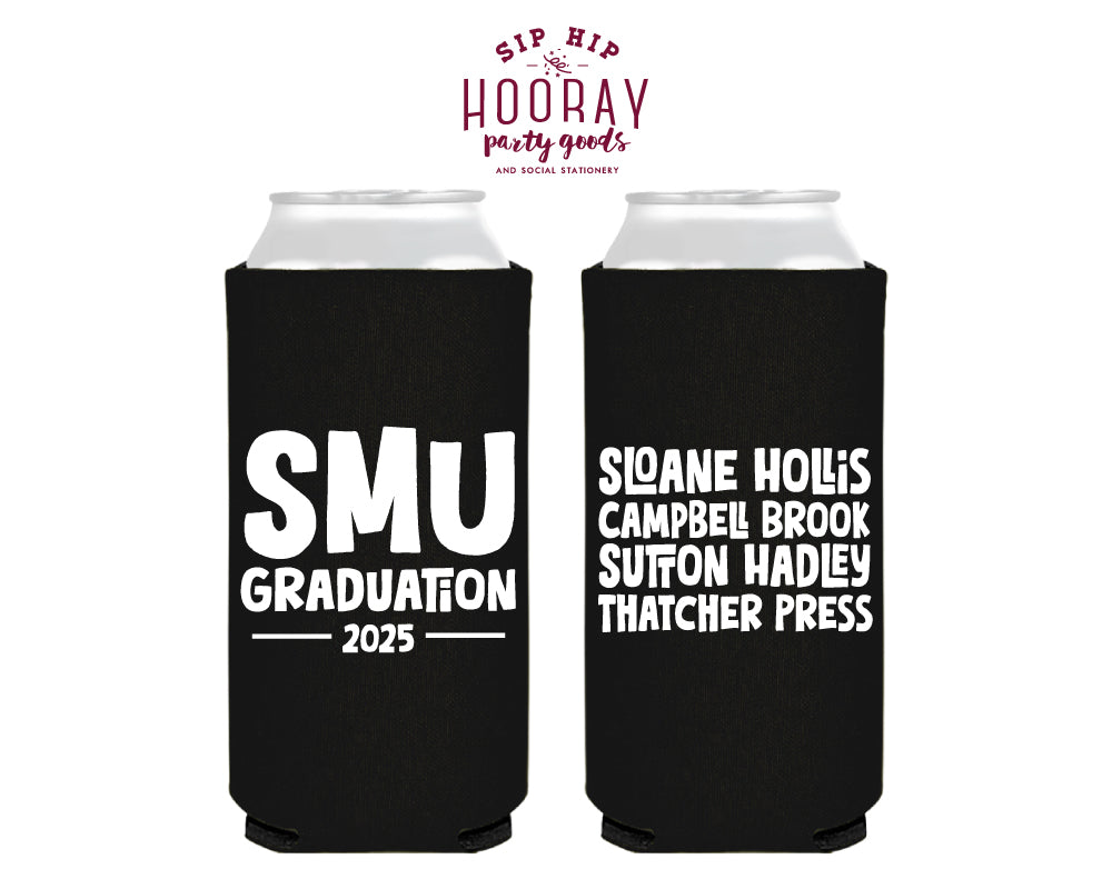 College Graduates 2025 Slim Foam Can Coolers