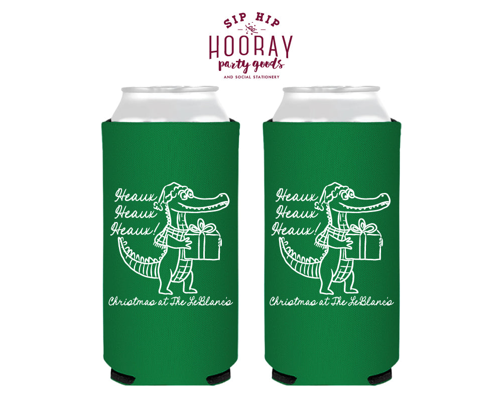 Heaux Heaux Heaux Christmas Foam Slim Can Cooler