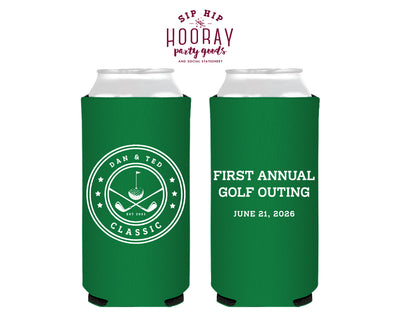 Personalized Annual Golf Outing Slim Can Coolers