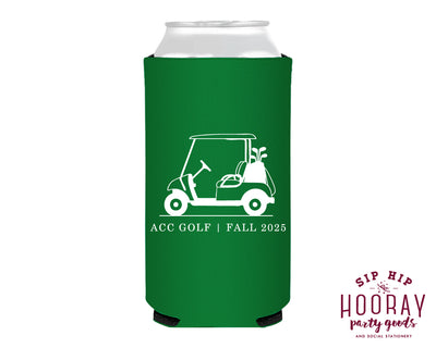 Custom Golf Cart Tournament Slim Can Coolers