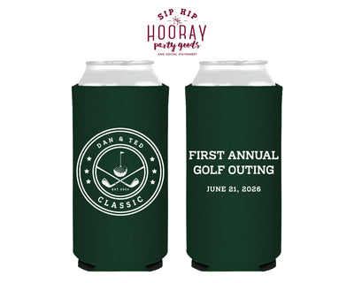 Personalized Annual Golf Outing Slim Can Coolers