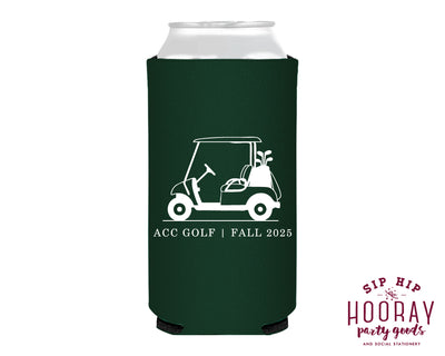 Custom Golf Cart Tournament Slim Can Coolers
