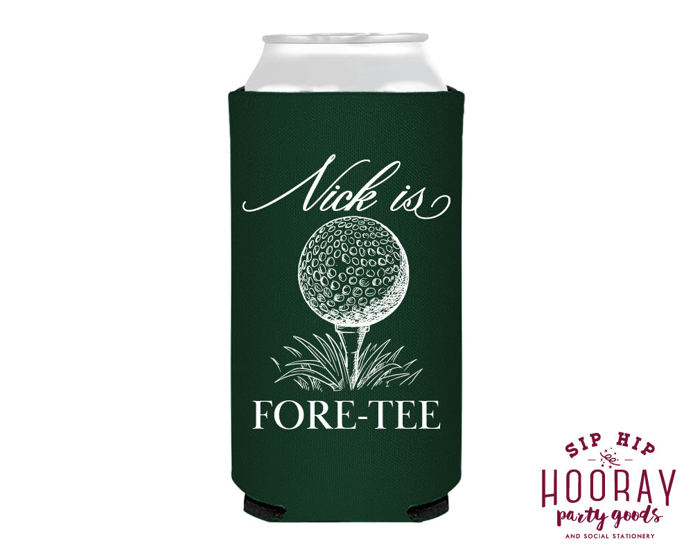 Custom Golf Fore-Tee 40th Birthday Slim Can Coolers