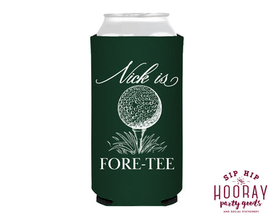 Custom Golf Fore-Tee 40th Birthday Slim Can Coolers