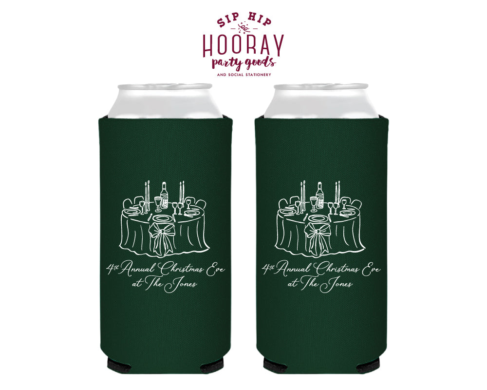 Christmas Eve Foam Slim Can Cooler