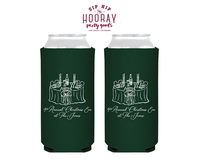 Christmas Eve Foam Slim Can Cooler