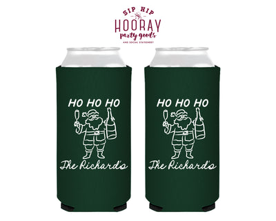 Ho Ho Ho Christmas Foam Slim Can Cooler