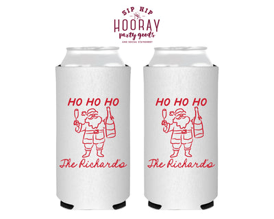 Ho Ho Ho Christmas Foam Slim Can Cooler
