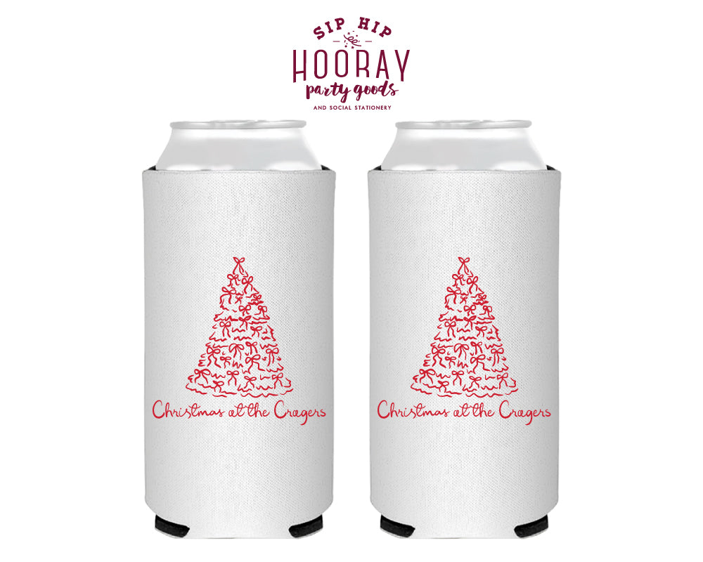Christmas Tree Christmas Foam Slim Can Cooler
