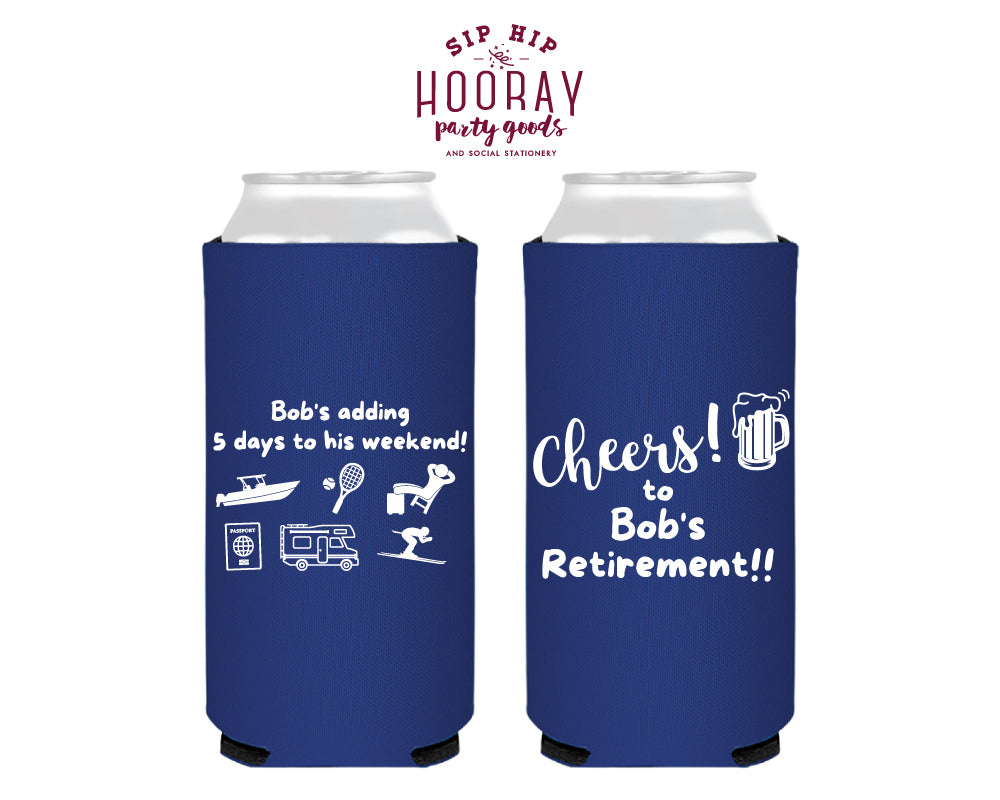 Extended Weekend Retirement Foam Slim Can Coolers