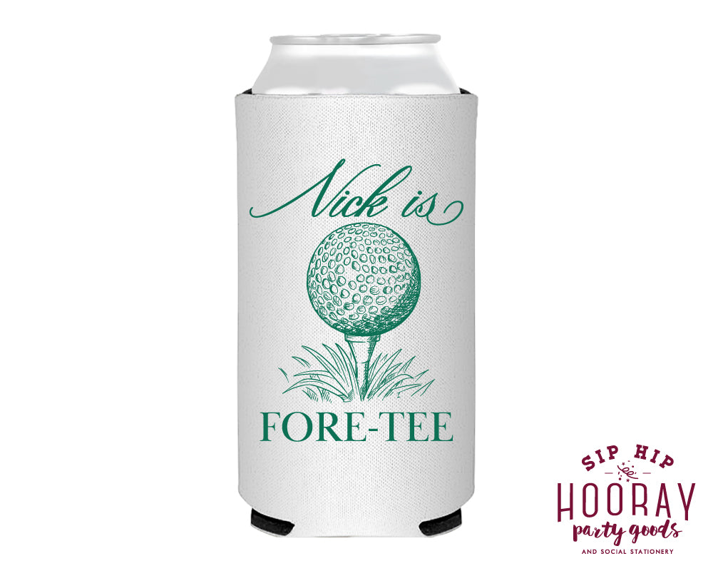 Custom Golf Fore-Tee 40th Birthday Slim Can Coolers