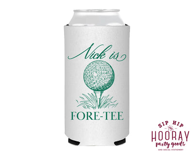 Custom Golf Fore-Tee 40th Birthday Slim Can Coolers