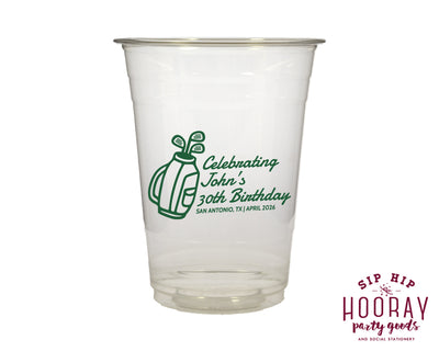 Custom Golf Bag Birthday Slim Can Coolers