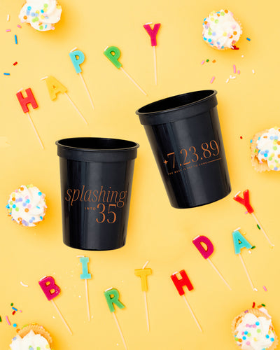 Splashing Into 35 Birthday Stadium Cups