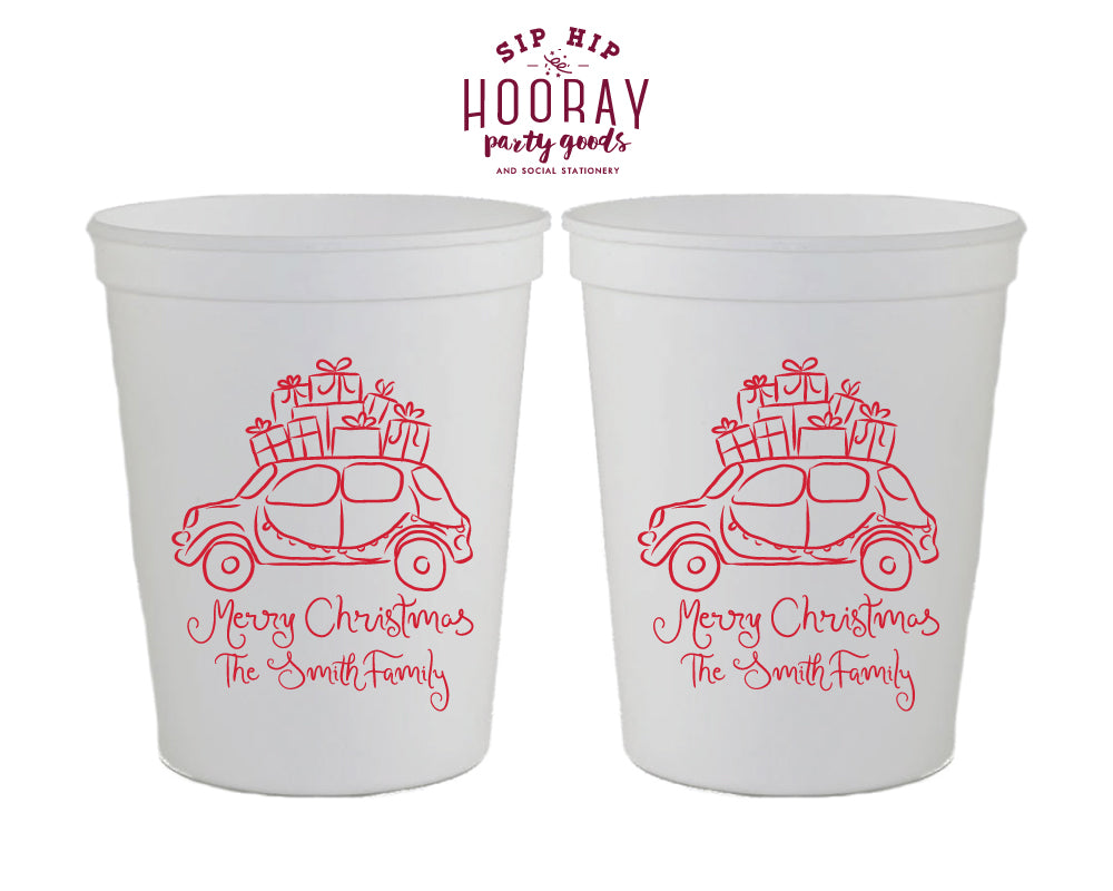 Car With Gifts Christmas Stadium Cup