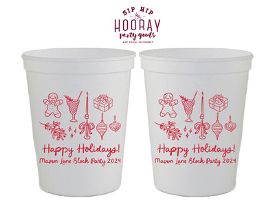 Happy Holidays Christmas Stadium Cup