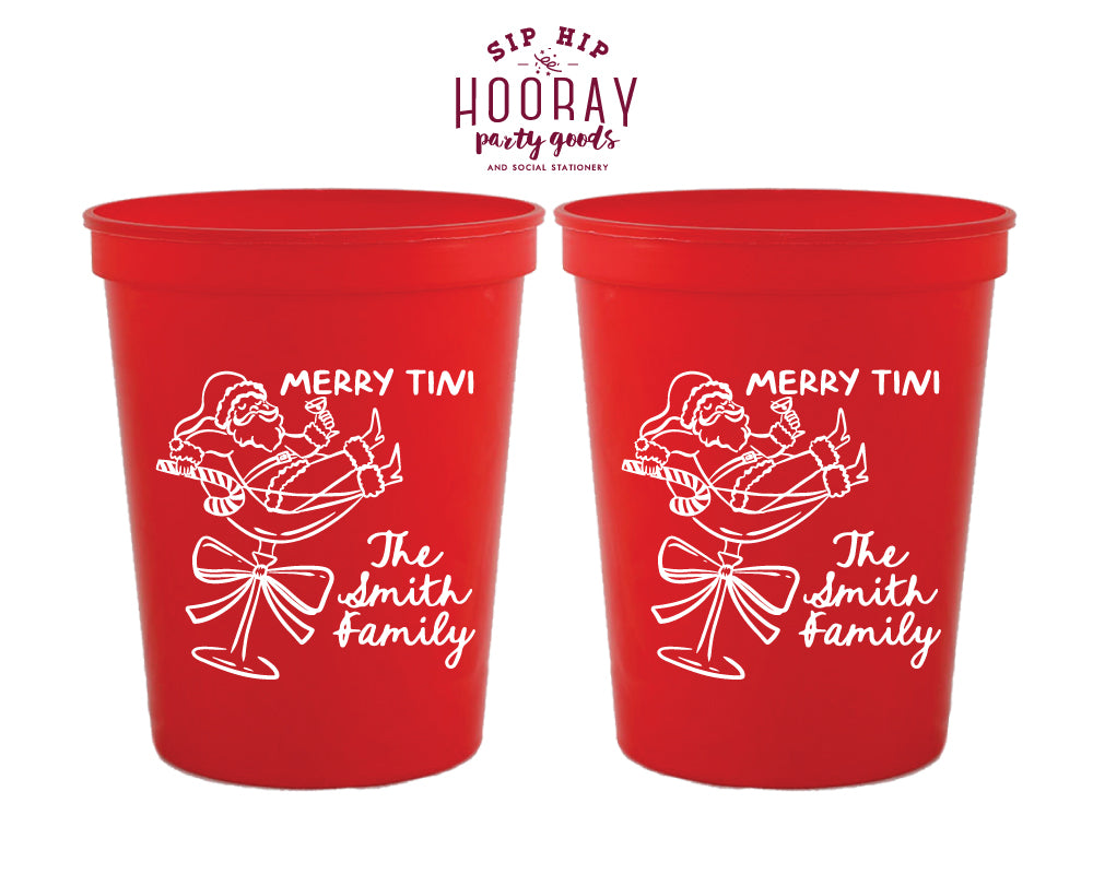 Merry Tini Christmas Stadium Cups