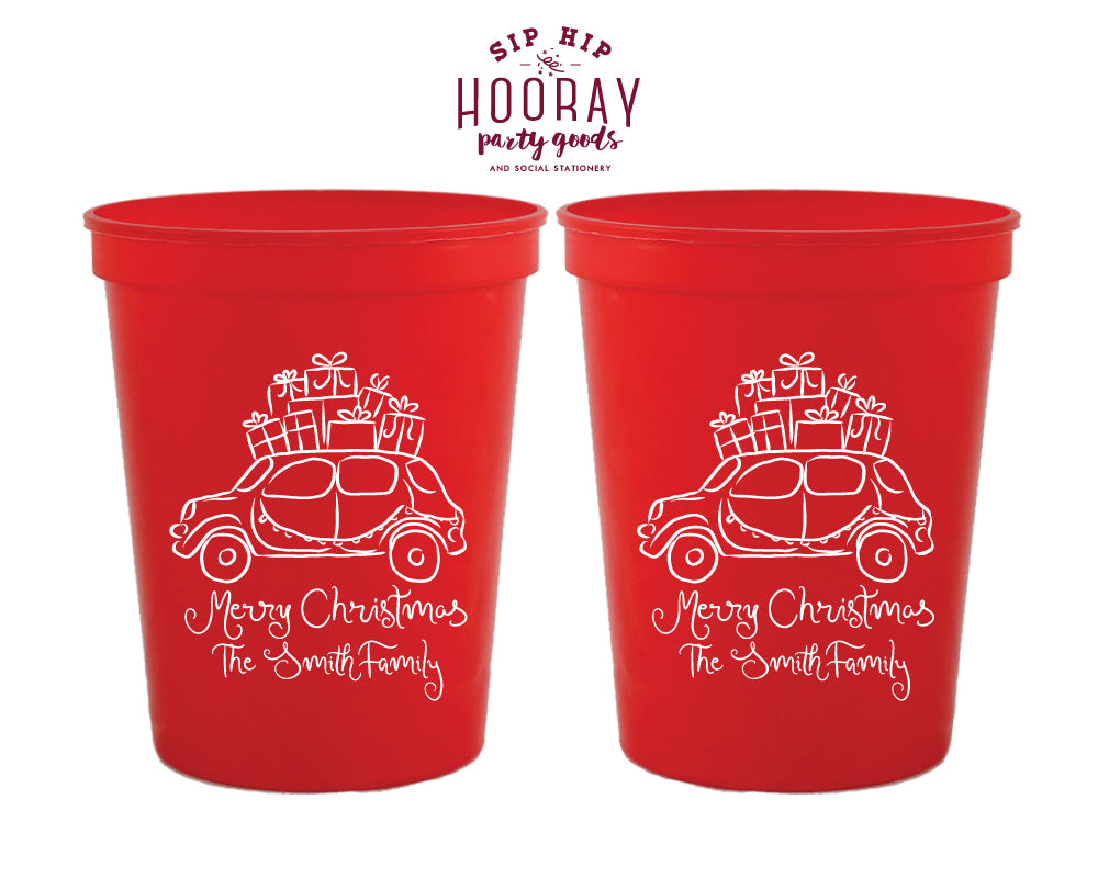 Car With Gifts Christmas Stadium Cup