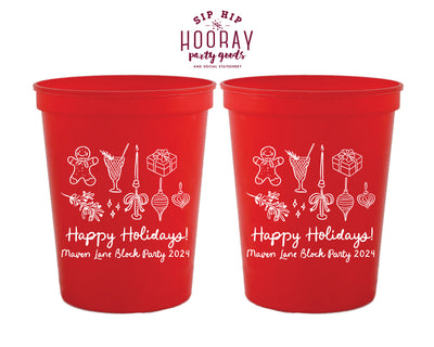 Happy Holidays Christmas Stadium Cup