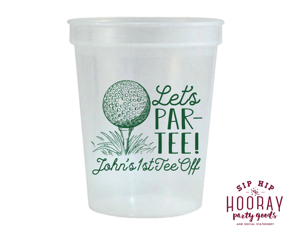Let's Par Tee Golf Birthday Party Stadium Cups