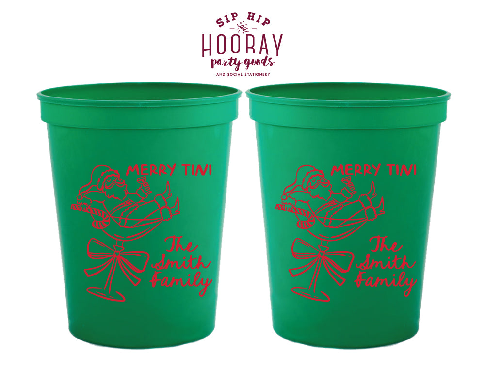 Merry Tini Christmas Stadium Cups