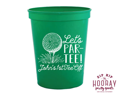 Let's Par Tee Golf Birthday Party Stadium Cups