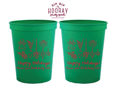 Happy Holidays Christmas Stadium Cup