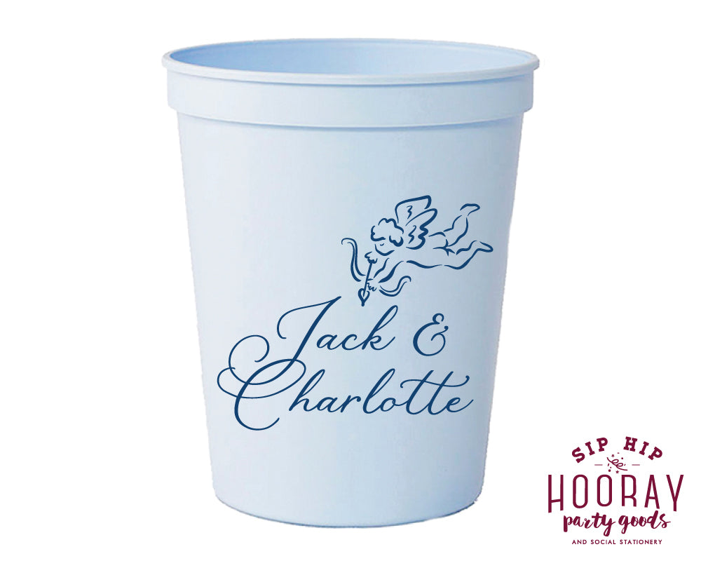 Custom Cupid Wedding Stadium Cups