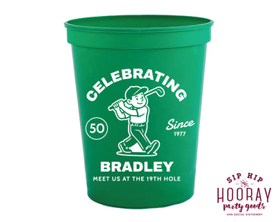 19th Hole Golf Birthday Stadium Cups
