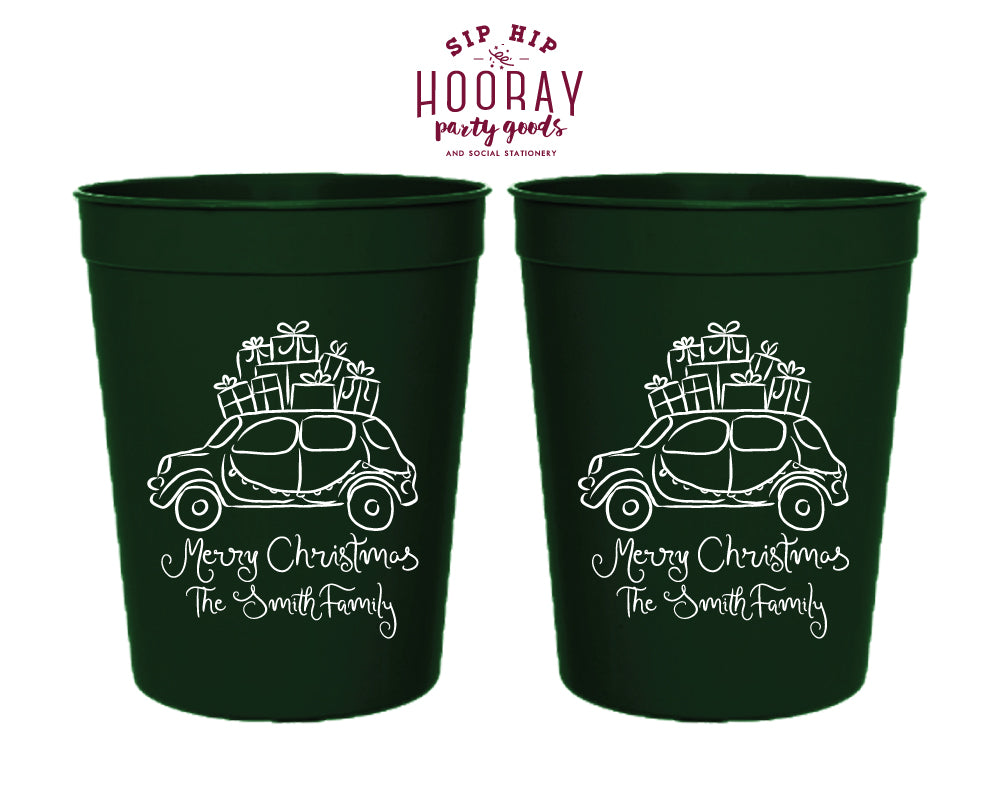 Car With Gifts Christmas Stadium Cup