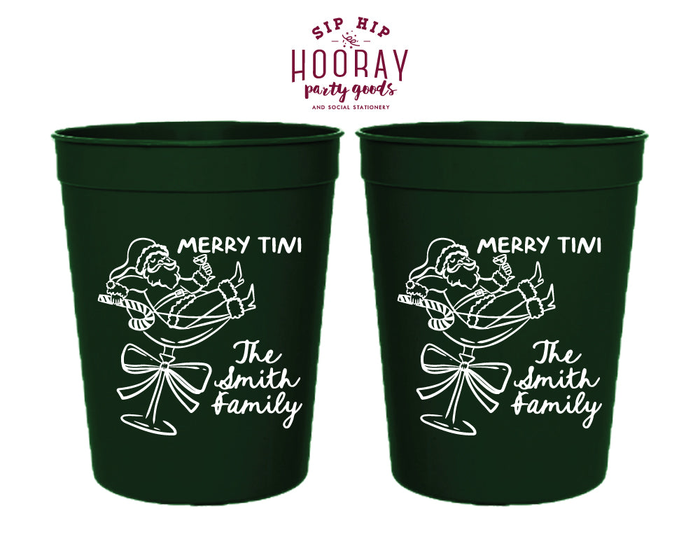 Merry Tini Christmas Stadium Cups