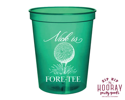 40th Birthday Golf Fore - Tee Custom Stadium Cups