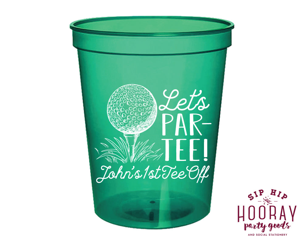 Let's Par Tee Golf Birthday Party Stadium Cups