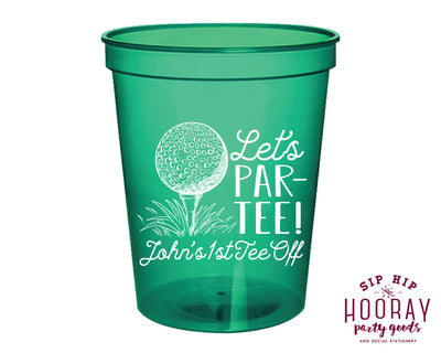 Let's Par Tee Golf Birthday Party Stadium Cups