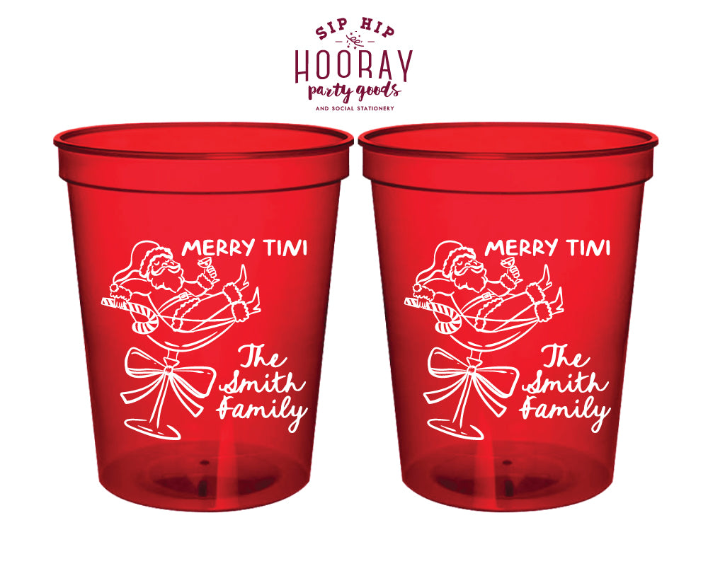 Merry Tini Christmas Stadium Cups