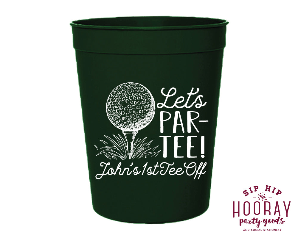 Let's Par Tee Golf Birthday Party Stadium Cups