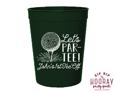 Let's Par Tee Golf Birthday Party Stadium Cups