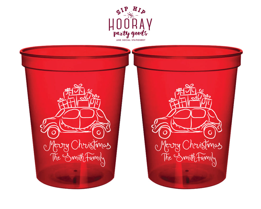 Car With Gifts Christmas Stadium Cup