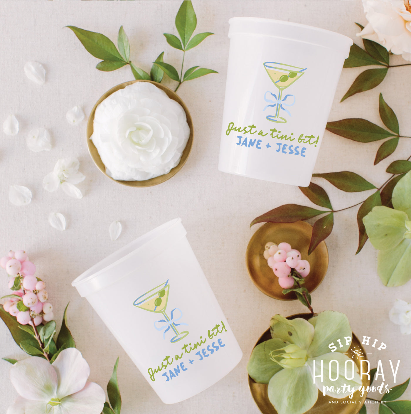 At Home Collection | Just a Tini Bit Full Color Stadium Cups