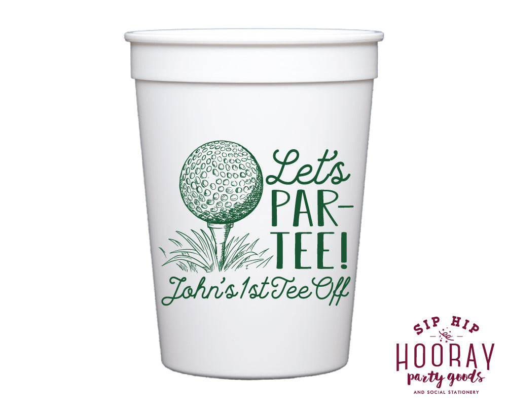 Let's Par Tee Golf Birthday Party Stadium Cups