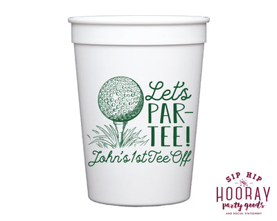 Let's Par Tee Golf Birthday Party Stadium Cups