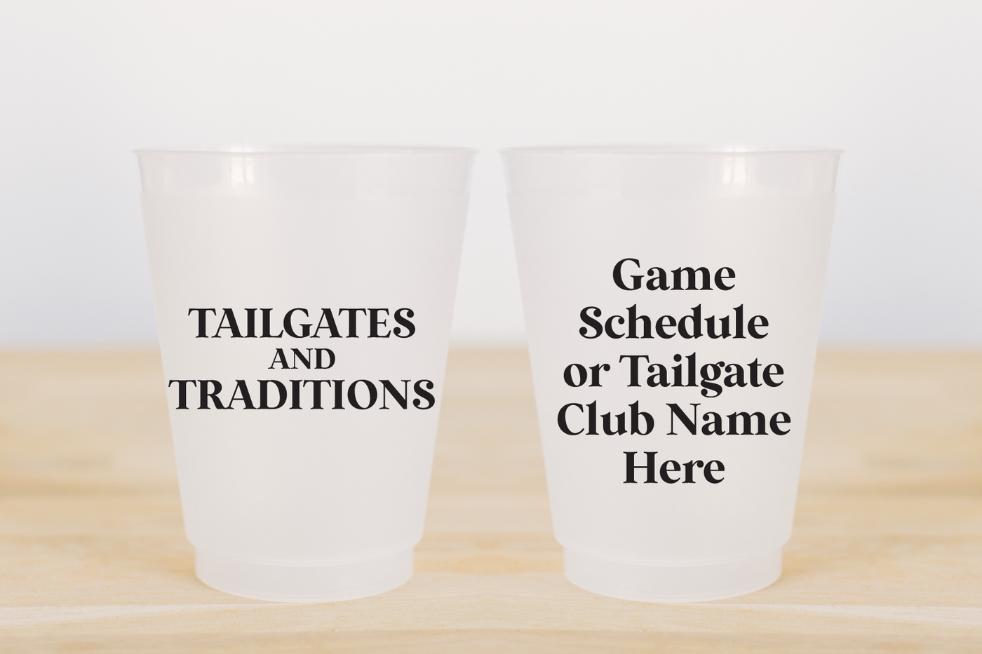 Custom Tailgate Frosted Cups - Tailgates and Traditions