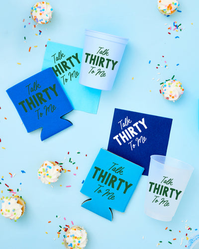 Talk Thirty To Me Birthday Stadium Cups