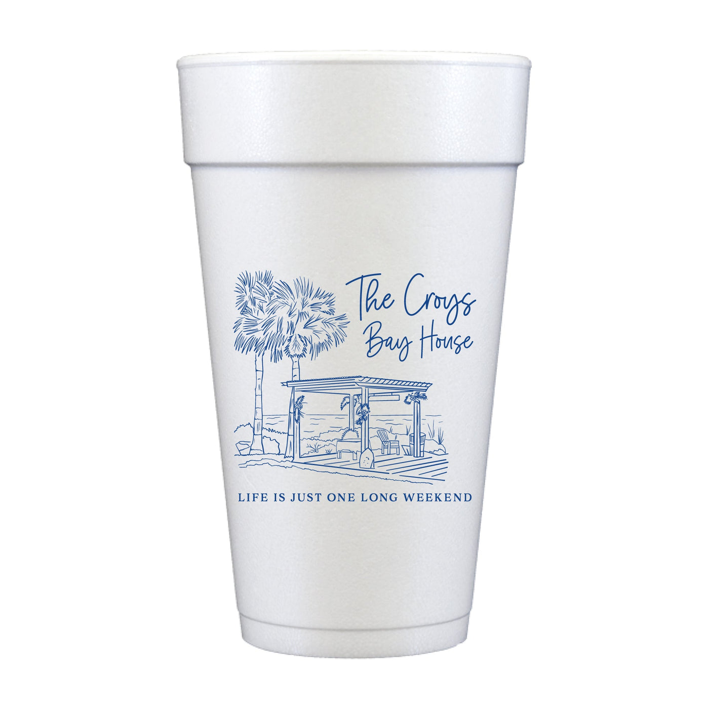 At Home Collection | Custom Vacation Home Drawing Foam Cups