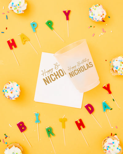 The Big 40 Birthday Frosted Cups