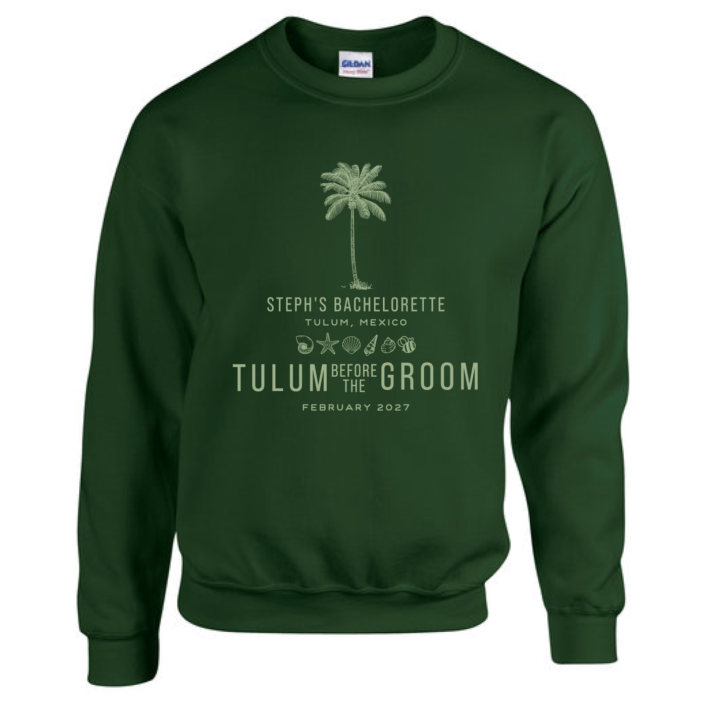 Tropical Destination Palm Tree Bachelorette Party Sweatshirt